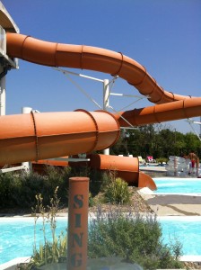 water park orange slide
