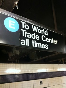 911 wtc memorial subway sign