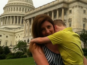 mother & son on Capitol Hill