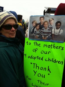 adoptive mother March for Life