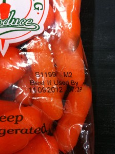 date on the bag of carrots